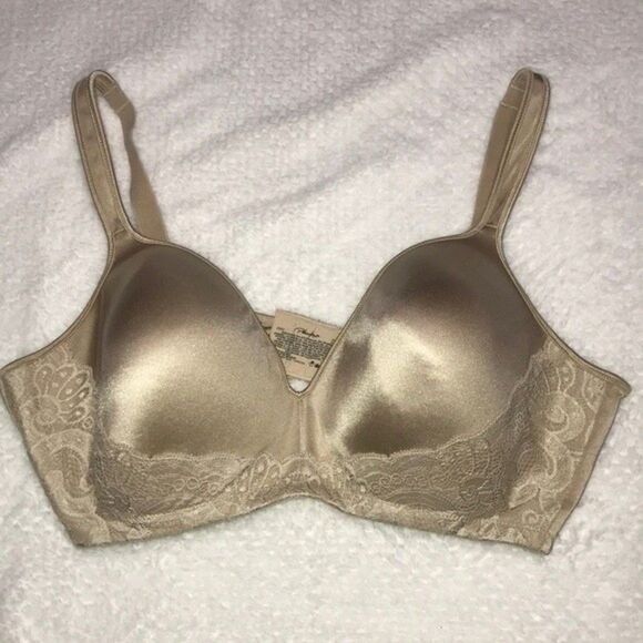 Playtex Other - Playtex Bra Nude Size 42D Lightly Padded No Underwire Lace Accents
